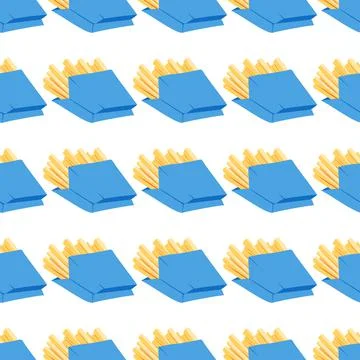 French fried potato Stock Illustration