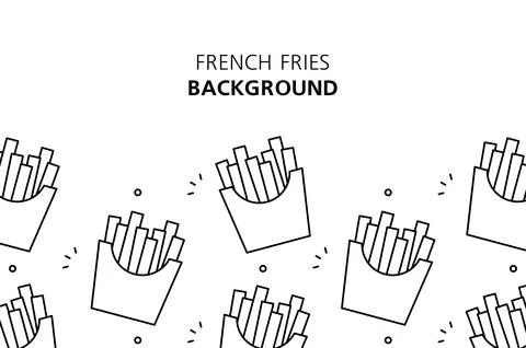 French fries background Illustrazione stock