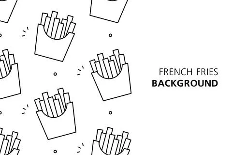 French fries background Illustrazione stock
