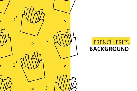French fries background Illustrazione stock