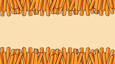 French Fries Border Frame Background with Copy Space Fast Food Footage 스톡 동영상 337144074