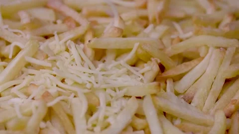 French Fries with Cheese Stock Footage 166863030