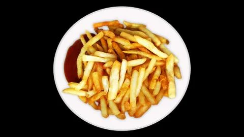 French fries, chips collateral fat highest calorie and sodium, fat, unhealthy Foto stock