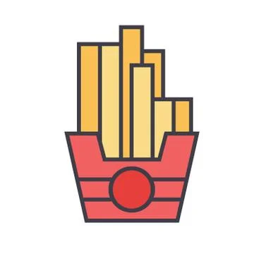 French fries concept. Illustration