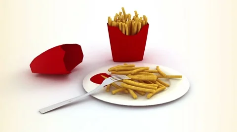 French Fries Video stock 8627597