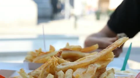 French fries 스톡 동영상 11918661