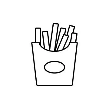 French fries icon element of fast food icon for mobile concept and web apps.  Stock Illustration