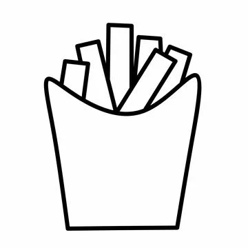 French fries icon vector. Stock Illustration
