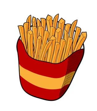 French Fries Stock Illustration