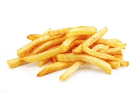 French fries isolated on white Stock Photos