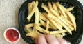 French Fries with Ketchup Time Lapse HD Footage