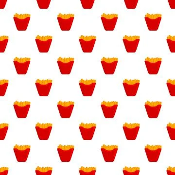 French fries pattern creating a fast food background design 스톡 일러스트