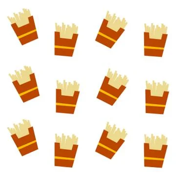 French fries pattern Stock Illustration