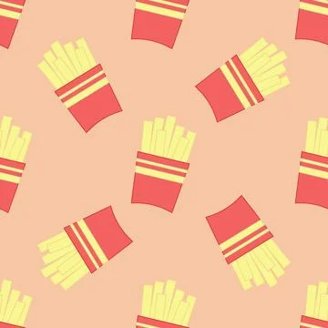 French fries pattern Stock Illustration