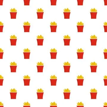 French fries pattern seamless 스톡 일러스트