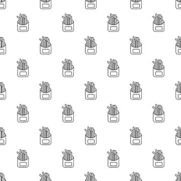 French fries pattern vector seamless Illustrazione stock