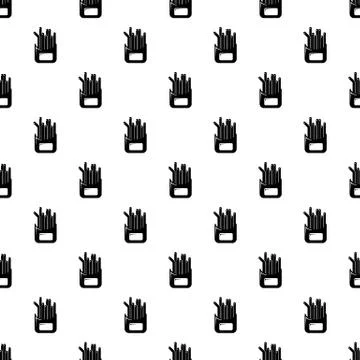 French fries pattern vector seamless Illustrazione stock