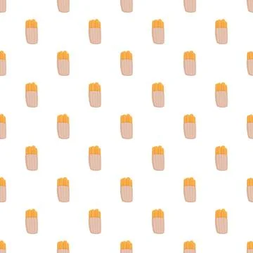 French fries seamless pattern with fast food theme Stockillustratie