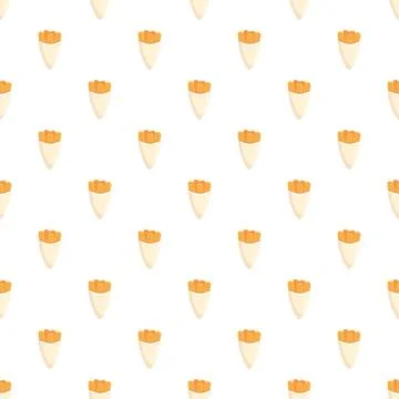 French fries seamless pattern fast food background design Illustrazione stock