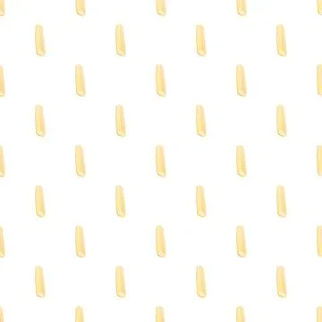 French fries seamless pattern on white background Stock Illustration