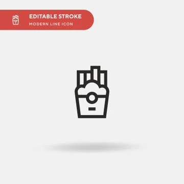 French Fries Simple vector icon. Illustration symbol design template for web  Stock Illustration