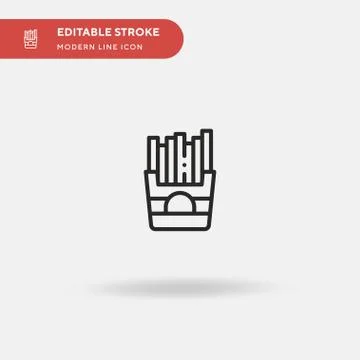 French Fries Simple vector icon. Illustration symbol design template for web  Stock Illustration
