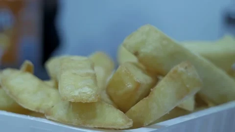 FRENCH FRIES ON THE TABLE Stock Footage 171580606