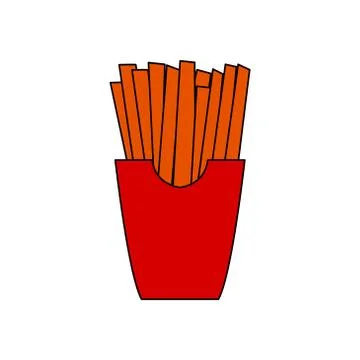 French fries vector design template illustration Stock Illustration