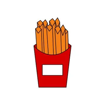 French fries vector design template illustration Stock Illustration