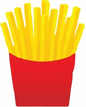 French fries vector on white background Stock Illustration