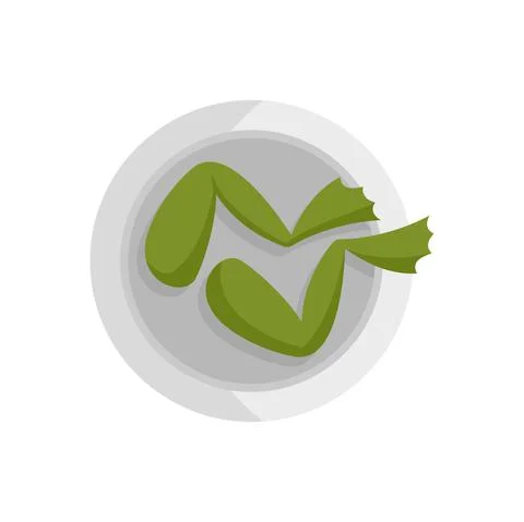 French frog legs icon flat isolated vector 스톡 일러스트