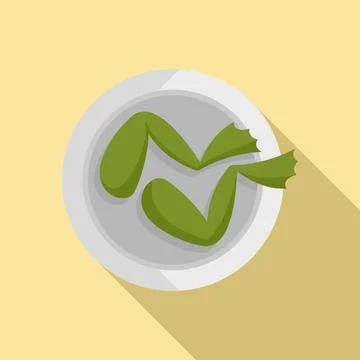 French frog legs icon, flat style Stock-Illustration