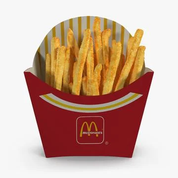 French Fry Box McDonalds 3D Model