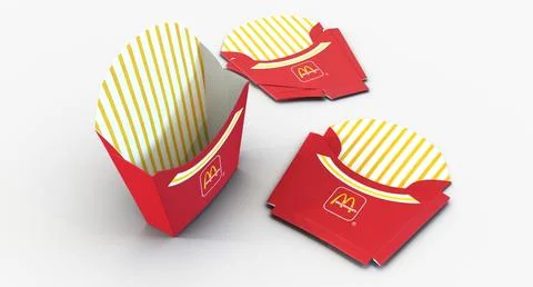 French Fry Boxes McDonalds 3D Models Collection ~ 3D Model #91425506