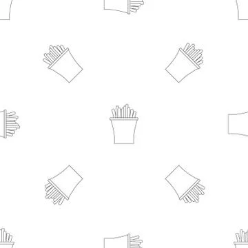French fry pattern seamless 스톡 일러스트