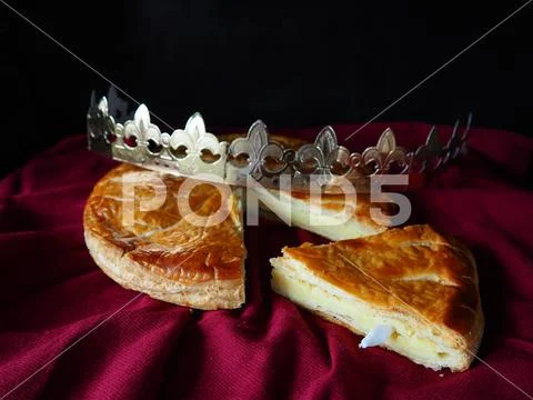 French galette des rois or Epiphany cake Stock Photos