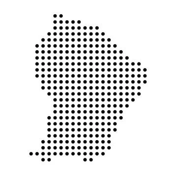 French Guiana dotted vector map Stock Illustration