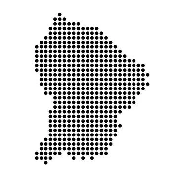 French Guiana dotted vector map Stock Illustration