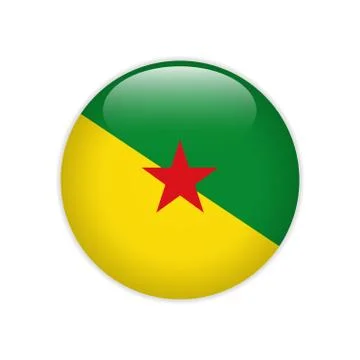 French Guiana flag on button Stock-Illustration
