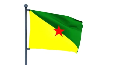 French Guiana Flag Stock Footage 150197407