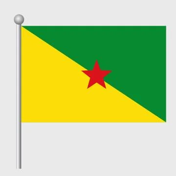French Guiana flag vector template background realistic copy Stock-Illustration