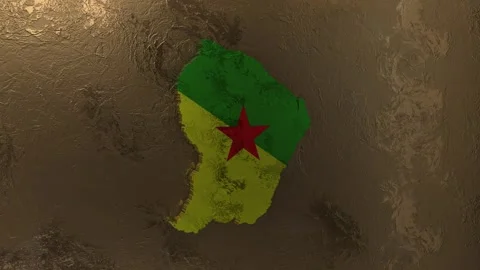 French Guiana Map Stock Footage 277866359