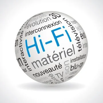 French hifi theme sphere Stock Illustration