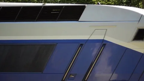 French High Speed Train - Side View 2 Video stock 77848638