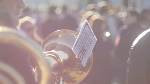 French horn Stock Footage 88290742