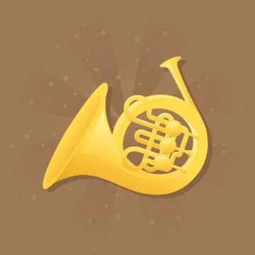 French horn Stock Illustration