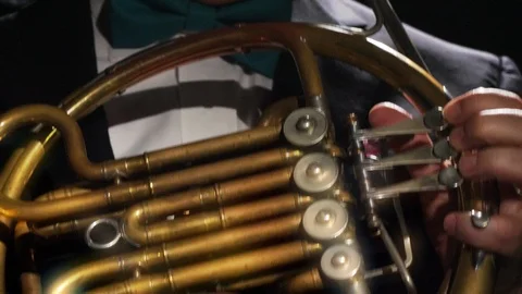 French Horn Player Video stock 111931223