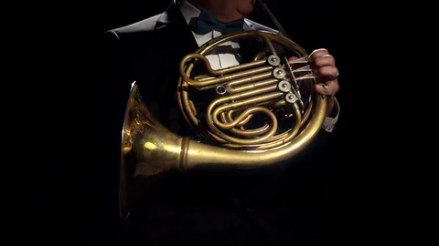 French Horn Player Video stock 111933166