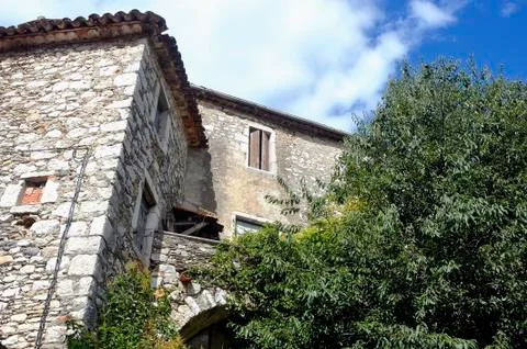 French house of the cevennes Stock Photos