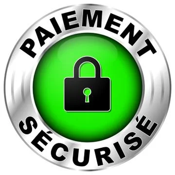 French icon for secure payment Illustrazione stock